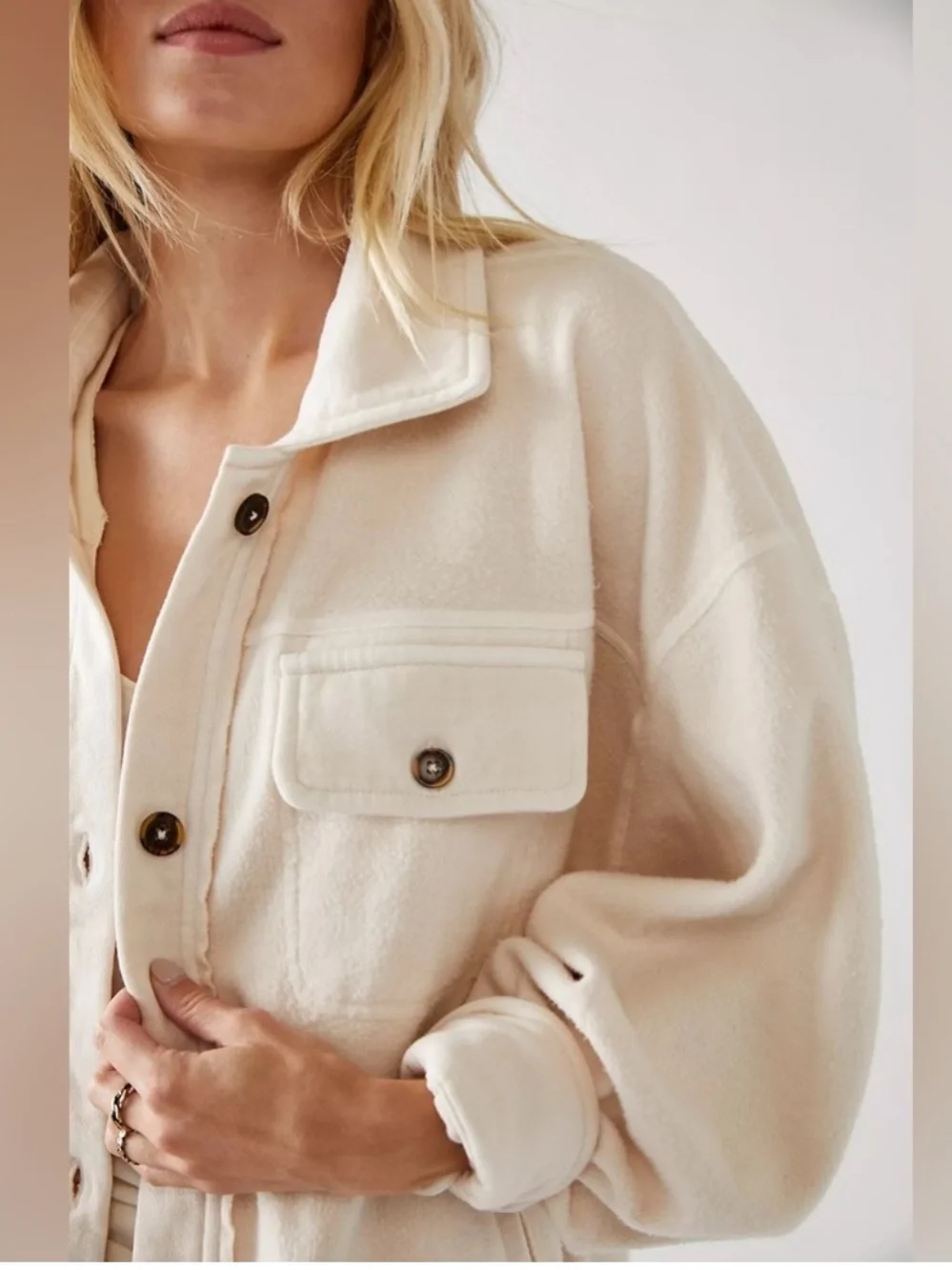 NWT Free People Ruby Jacket Champagne Dreams Oversized Shacket XS